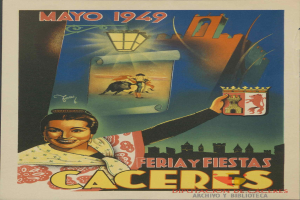 Plakat für ein Festival in Mexiko, das eine Frau mit menschlichem Gesicht und Textinformationen zeigt