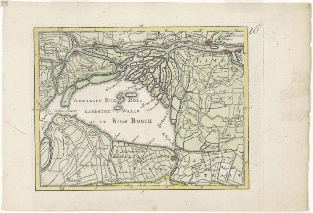 Alte detaillierte Karte von Bies Bosch, Deutschland, mit Straßen, Gebäuden und Sehenswürdigkeiten mit Textanmerkungen.