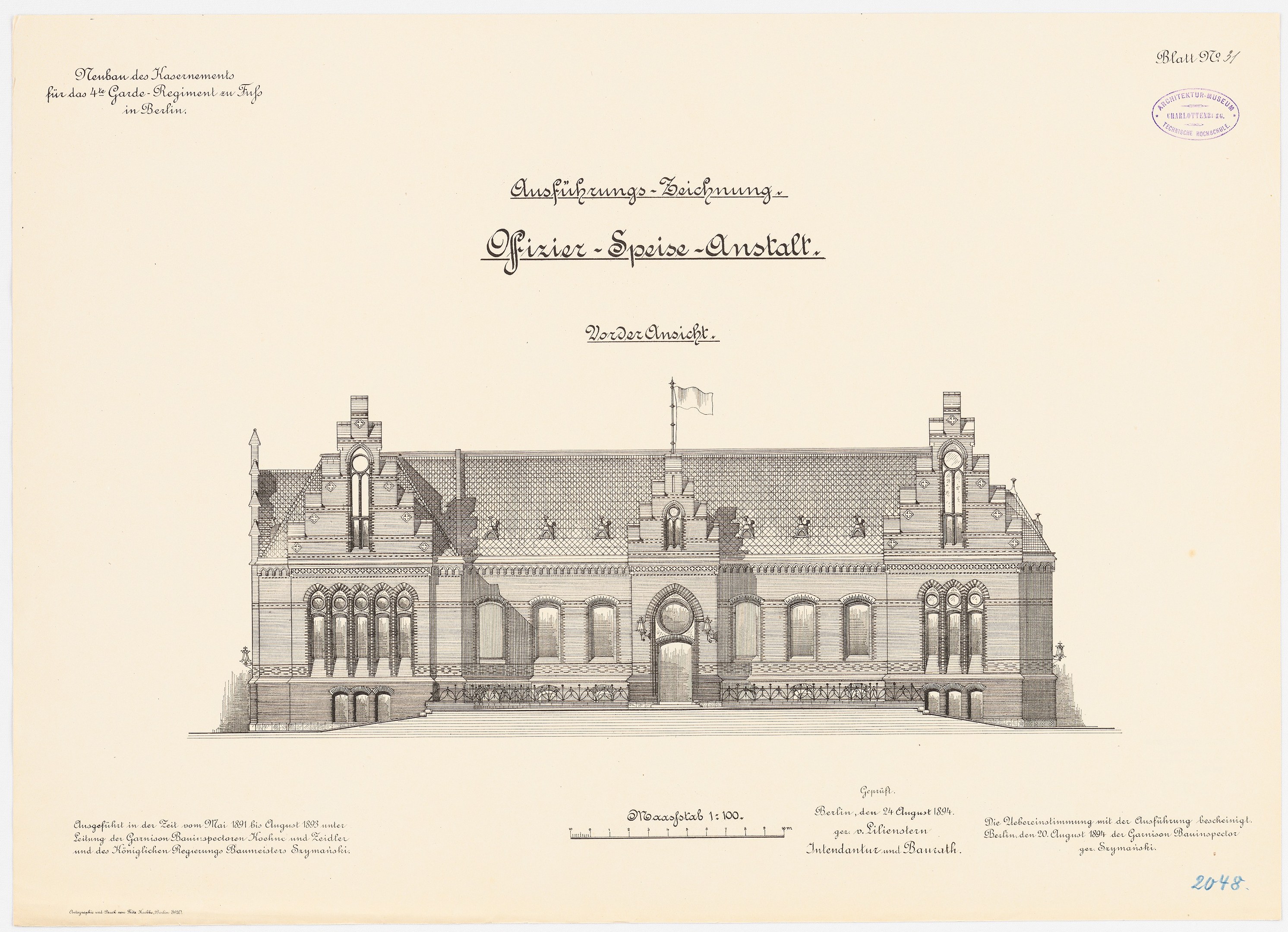 Zeichnung des Reichstagsgebäudes, der Hauptsaal des Deutschen Parlaments in Berlin, mit einer Flagge oben und begleitendem Text.